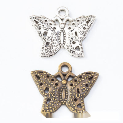 Filigree Butterfly metal design group view on a light background