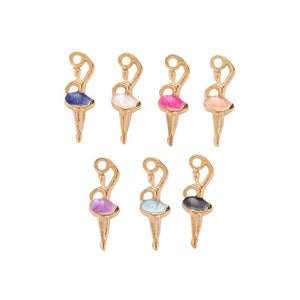 Enamel Ballerina Charm Metal Pendant for Jewelry Making