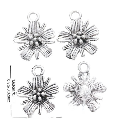Flower Charm showing ribbed petals and a clustered center