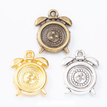 Alarm Clock Round Cabochon Setting Charm For Jewelry Making