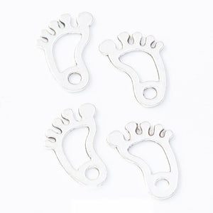 Small Footprint Outline Silver Tone Metal Charms Jewelry Findings