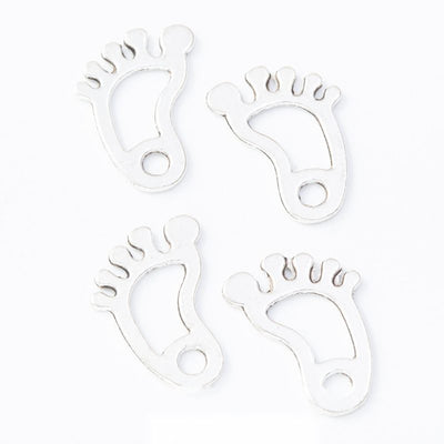 Overview of footprint charms in the available designs and finishes