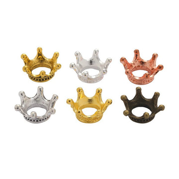 Openwork Crown Charm In 6 Metal Finishes For Jewelry Making