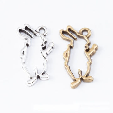 Open Rabbit Bezel Frame Metal Jewelry Making Pieces