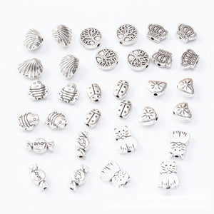 Assorted Novelty Bead in 6 Finishes for Jewelry Making