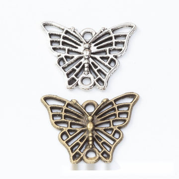 Openwork Butterfly Connector Metal Jewelry Component in 2 Pictured Finishes