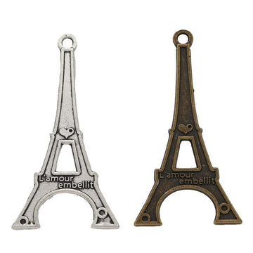 Eiffel Tower Pendant Charm in Two Antique Finishes