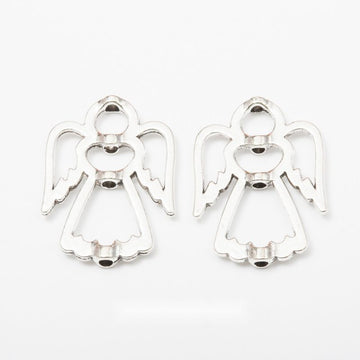 Openwork Angel Charm Metal Pendant for Jewelry Making