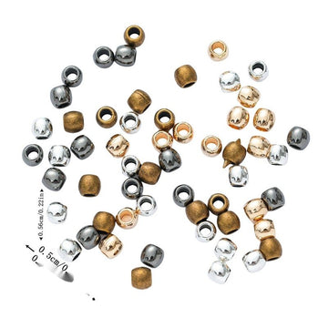 Smooth Round Small-Hole Detailed Metal Beads in 4 Finishes