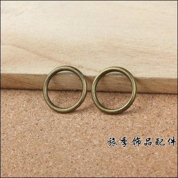 Antique Bronze Round Metal Connector Rings For Jewelry Making