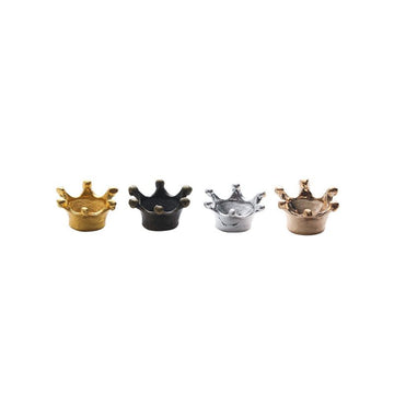 4-Finish Mini Crown Bead Cap Metal Jewelry Components for Crafts