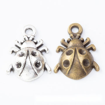 Ladybug Metal Charm Pendant Jewelry Making Component