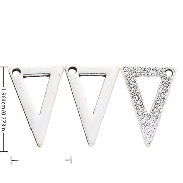 Open Triangle Ruler Metal Charm Pendant in 1 Finish for DIY Jewelry