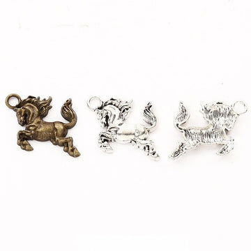Running Horse Metal Charm Pendant For Jewelry Making