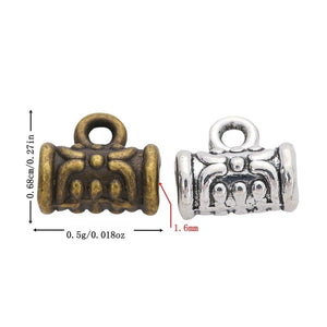 Vintage Style Metal Three Channel Large Hole Bead in 2 Metal Finishes