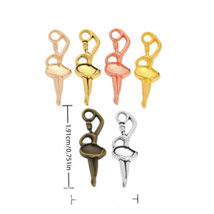 Ballet Dancer Charm in 6 Metal Finishes for Jewelry Making