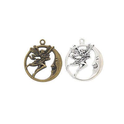 Round angel and stars charms shown in product image 1