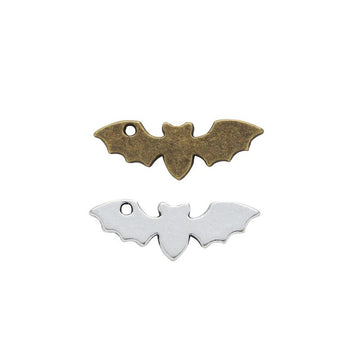 Simple Bat Silhouette Charm in 2 Pictured Finishes
