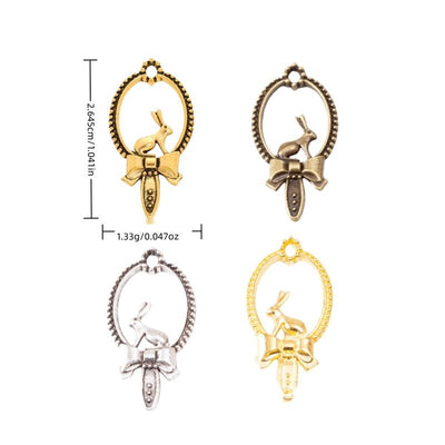 Finish overview of rabbit hand mirror metal charm