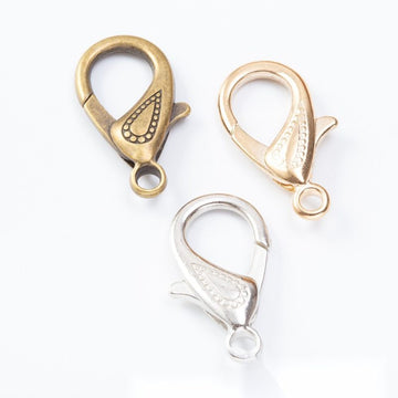 Vintage Finish Metal Teardrop Detail Lobster Clasps in 3 Style Options