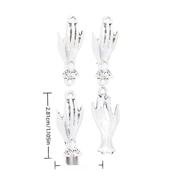 Open Hand Connector in 1 Metal Finish for Jewelry Making