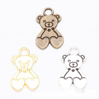 Front and finish comparison of teddy bear charm