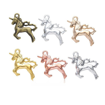Leaping Unicorn Charm in 6 Metal Finishes for Jewelry Making