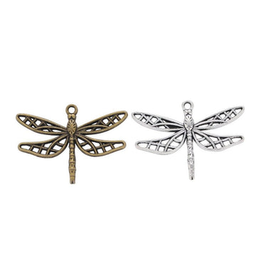 Openwork Dragonfly Charm Metal Pendant for Jewelry Making