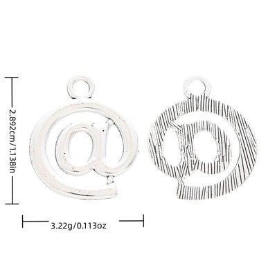 Antique Silver at sign charm shown in product image 1