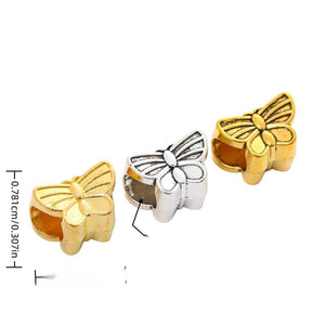 Butterfly Slider Bead in 3 Metal Finishes for Jewelry Making