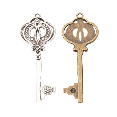Ornate Skeleton Key metal design group view on a light background