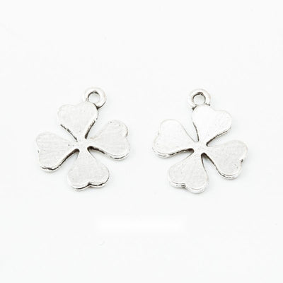 Four Leaf Clover Metal Charm Pendant shown in the available visible finishes