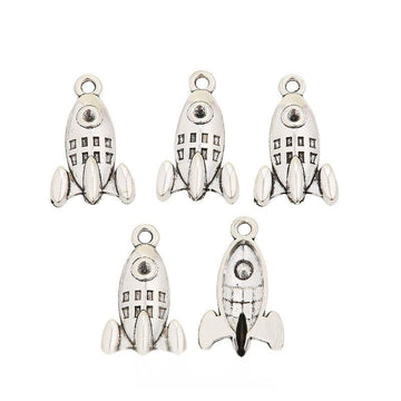 Retro Rocket Charm In 1 Metal Finish For Jewelry Making