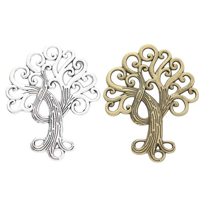 Overview of the scroll tree connector in the available metal finishes