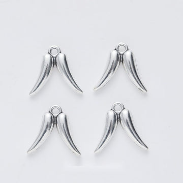 Smooth Angel Wing Charm In 1 Metal Finish For Jewelry Making