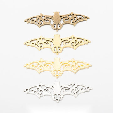 Filigree Bat Wing Connectors in 4 Metal Finish Options