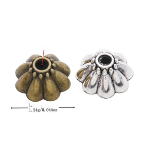 Fluted Flower Bead Cap in 2 Pictured Finishes for Jewelry Making