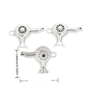 Hair Dryer Vintage Metal Charm Pendant for Jewelry Making