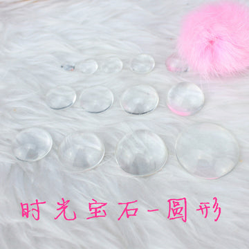 Clear Round Glass Cabochons for Jewelry Making in Seven Sizes