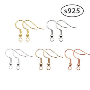 Brass and Steel Earring Hooks with Ball Posts and Cross Wires