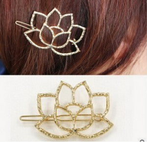 Primary supplied view of lotus flower hair clip