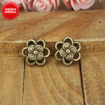 Layered Flower Metal Components in Gold, Bronze and Silver Tones