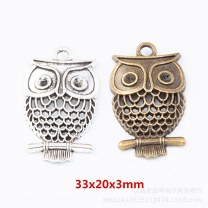 Zinc Alloy Owl Charm Pendant No.995878 for DIY Necklace Bracelet Jewelry Making