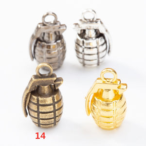 Zinc Alloy Grenade Charm Pendant for DIY Necklace Bracelet Jewelry Making