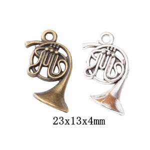 Zinc Alloy Horn Charm Pendant for DIY Necklace Bracelet Jewelry Making