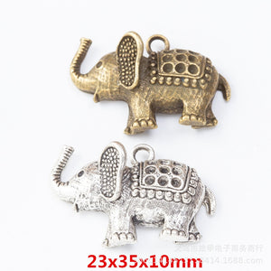 Zinc Alloy Elephant Charm Pendant No.644224 for DIY Necklace Bracelet Jewelry Making