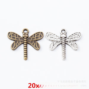 Zinc Alloy Dragonfly Charm Pendant No.654395 for DIY Necklace Bracelet Jewelry Making
