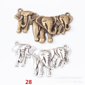 Zinc Alloy Elephant Charm Pendant No.264472 for DIY Necklace Bracelet Jewelry Making