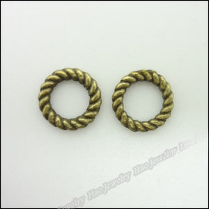 DIY Vintage Alloy Small Round Ring Connectors In Antique Bronze For Jewelry Making