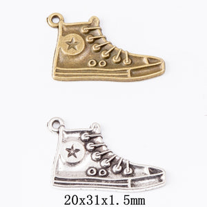 Zinc Alloy Sneaker Charm Pendant No.803441 for DIY Necklace Bracelet Jewelry Making